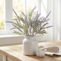 Article Lavande artificielle Plantes artificielles Violet 38cm 3 Bouquet 9pcs