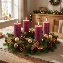Article Bougies piliers bougies Berry de couleur unie violet 50×100cm 4 pcs