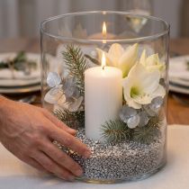 Article Granulés décoratifs argentés, pierres décoratives 2-3 mm, 2 kg