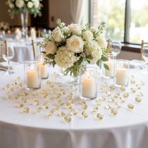 Article Décoration Diamants Décoration Mariage Champagne 12mm 150 Pcs