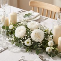 Article Roses blanches véritables Fleurs stabilisées Ø6cm 6pcs