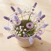 Article Fil d'aluminium violet, 2 mm, pour bijoux et décoration, fil de couleur lavande pour loisirs créatifs, 500 g - 60 m
