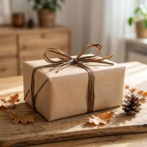Article Ruban raphia ruban cadeau bicolore marron ruban décoratif 200m