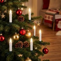 Article Bougies d'arbre LED 10cm blanc chaud avec télécommande 10pcs