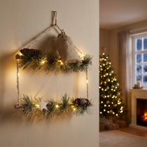 Article Décoration murale Noël guirlande lumineuse micro LED 35×85cm
