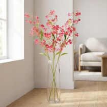 Article Branche artificielle fleurie d'orchidée Oncidium, décoration 112 cm, lot de 3