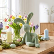 Article Figurine décorative de lapin, adorable figurine pour une ambiance printanière dans n'importe quelle pièce, 38 cm