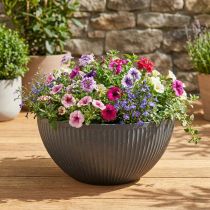 Article Pot de fleurs bol plastique anthracite Ø40cm H18,5cm