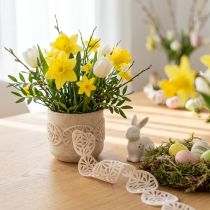 Article Ruban de velours oeufs de Pâques ruban décoratif crème de Pâques 40mm 5m
