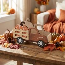 Article Décoration de table décoration citrouille d'automne camion de livraison bois 20×7,5×12,5cm