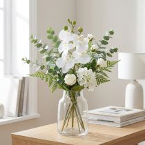 Article Orchidée artificielle blanche Phalaenopsis Real Touch 32cm