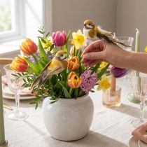 Article Décorations d'oiseaux pour une table festive. Piquets d'oiseaux polyvalents, 10 cm, lot de 12.