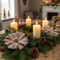 Article Protea rosace 8-9cm blanc lavé 25 pcs