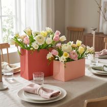 Article Sac à fleurs extra long avec feuille rose saumon 24x12cm 6 pcs
