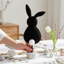 Article Décoration de table sur pied décoration lapin de Pâques feutre noir 50cm
