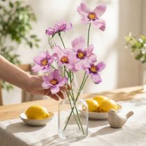 Article Cosmea panier à bijoux violet fleurs artificielles été 50cm 3pcs