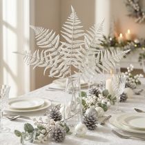 Article Déco fougère plante artificielle feuille de fougère fougère artificielle blanche L78cm