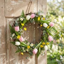 Article Couronne de vigne Ø30cm Couronne de porte naturelle Couronne décorative en osier Haute qualité Fait main