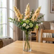 Article Muflier Fleur Artificielle Fleur de Soie Mufliers Rose Crème L92cm