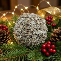 Article Décoration de Noël Boule de Noël boule de neige blanche Ø10cm