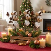 Article Branches de Noël décoratives mélange artificiel assorti 29cm 3 bouquets