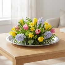 Article Assiette décorative métal argenté brillant Ø36cm H3cm