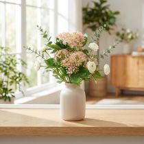 Article Boule boule de neige vert rose blanc artificiel 49cm