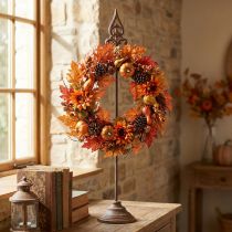 Article Porte-couronne support de couronne aspect rouille antique 76cm