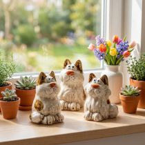 Article Figurines décoratives de chats en céramique, figurines d'animaux amusantes pour la décoration du salon, 8 cm, lot de 4