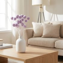 Article Craspedia séchées, 55 cm, lot de 20, pour une décoration de table moderne.