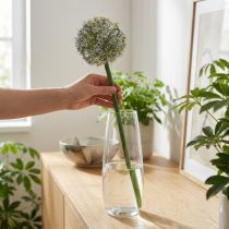 Article Branche d'ail artificielle en fleurs, aspect réaliste, 90 cm