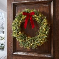 Article Couronne de sapin artificiel avec pommes de pin, décoration de Noël, couronne de porte, Ø 36 cm, verte