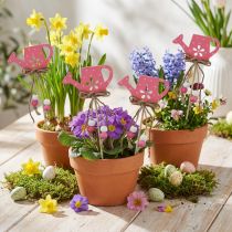 Article Bouchon de fleur arrosoir à pois bois décoratif 4,5×7cm 10 pcs