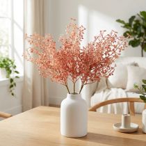 Article Décoration de fleurs artificielles, branches décoratives, décoration de branche rose 44cm 3 pcs