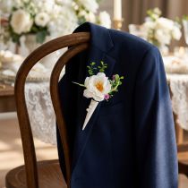 Article Pin's pour hommes avec aimant Blanc, mat