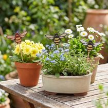 Article Bouchon abeille bouchon fleur en bois couleur nature 34cm 12pcs