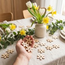 Article Fleurs en bois fleurs de décoration dispersées bois orange/rose/blanc 72 pcs