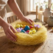 Article Herbe de sisal pour l'artisanat, matériel artisanal, matériau naturel jaune 300g