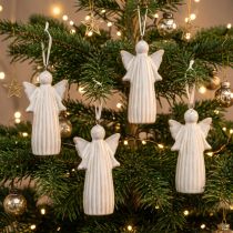 Article Pendentif ange décoratif à suspendre au sapin de Noël, 8 cm, lot de 4