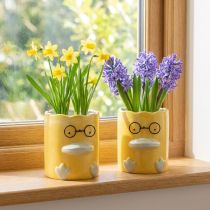 Article Vase cylindrique décoratif en céramique en forme de canard, 13 cm, lot de 2.