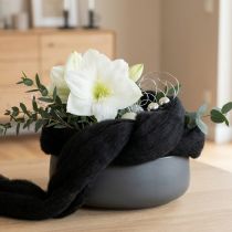 Article Laine décorative, cordon de laine, laine feutrée pour loisirs créatifs et art floral, 2 m, noir