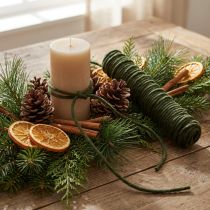 Article Cordon en feutre, cordon vintage pour loisirs créatifs, fil à mèche, vert, 55 m