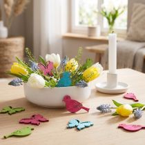 Article Mélange de figurines oiseaux papillons multicolore assort. 2,5cm