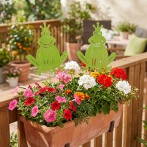Article Grenouille en bois sur bâton 30cm L62,5cm 2pcs.