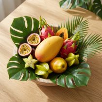 Article Mangue artificielle, fruit décoratif exotique pour la maison