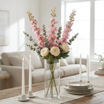 Article Delphinium delphinium artificiel rose 82cm 3pcs