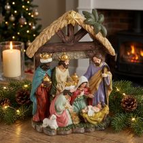 Article Crèche de Noël avec personnages Crèche de Noël 15,5×7×20cm