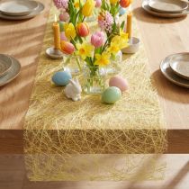 Article Chemin de table décoratif non tissé Sizoweb, jaune, 30 cm de large, 5 m de long