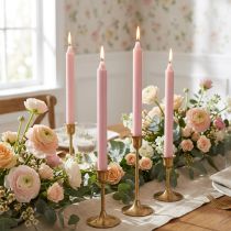 Article Bougies coniques PURE Rose Antique Wenzel Candles Rose 250/23 mm, lot de 4