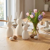 Article Figurine décorative de lapin pour une décoration de Pâques moderne, 11 cm, lot de 4